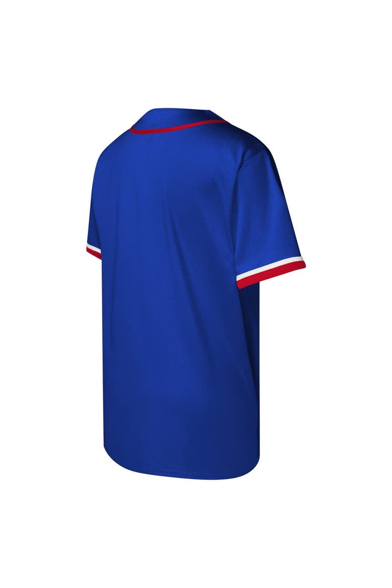 Youth Royal Philadelphia 76ers Stitch Full-Button Baseball  Jersey, Alternate, color, Royal