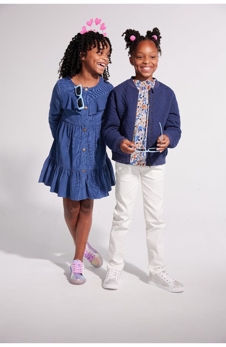 BISBY Kids' Ivory Stretch Twiggy Jeans, Alternate, color, Ivory Denim