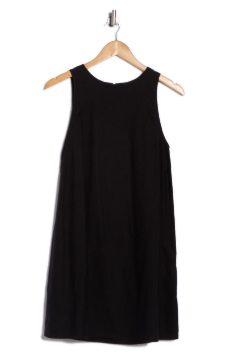Madewell Linen Blend Shift Minidress, Alternate, color, True Black