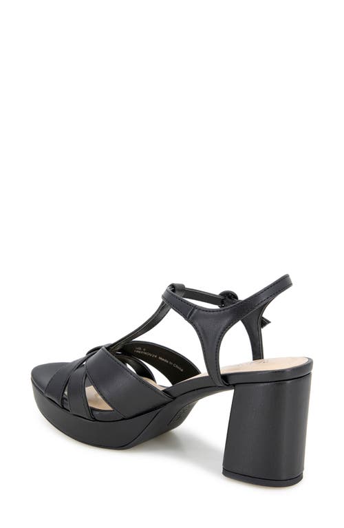 Reaction Kenneth Cole Reina T-strap Platform Sandal In Black