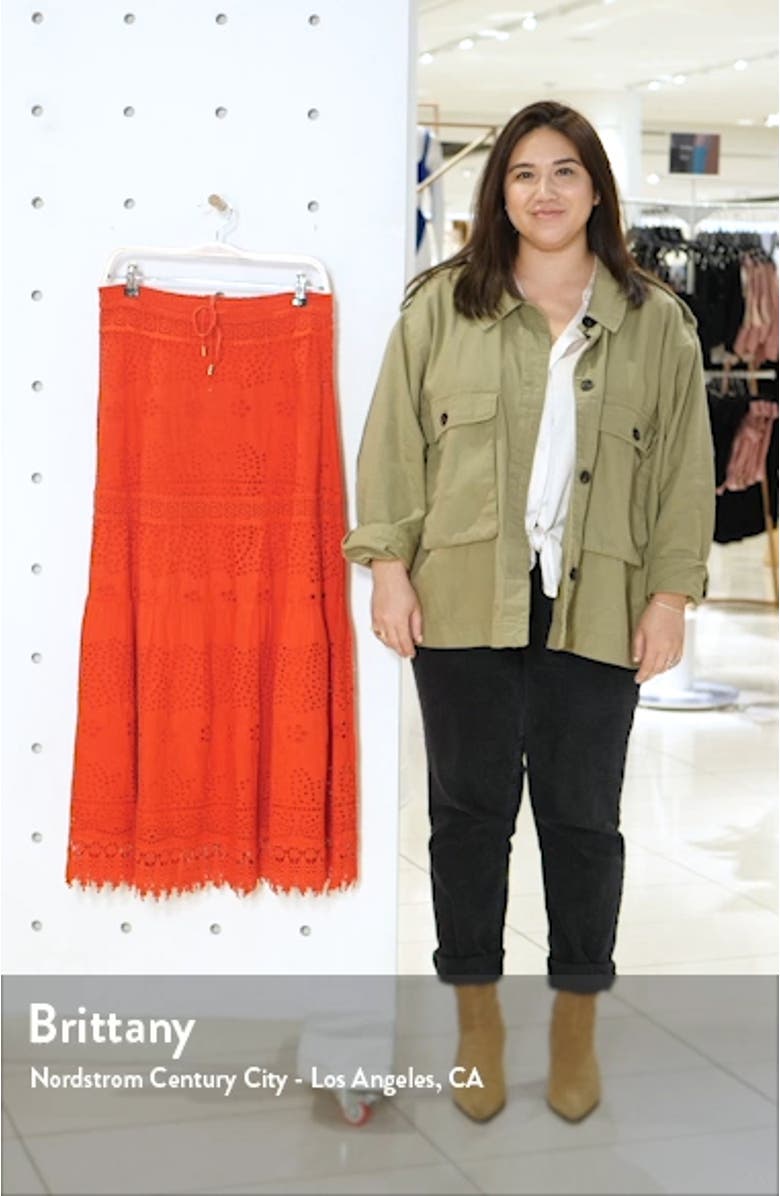 Alessia Eyelet Cover-Up Maxi Skirt, sales video thumbnail