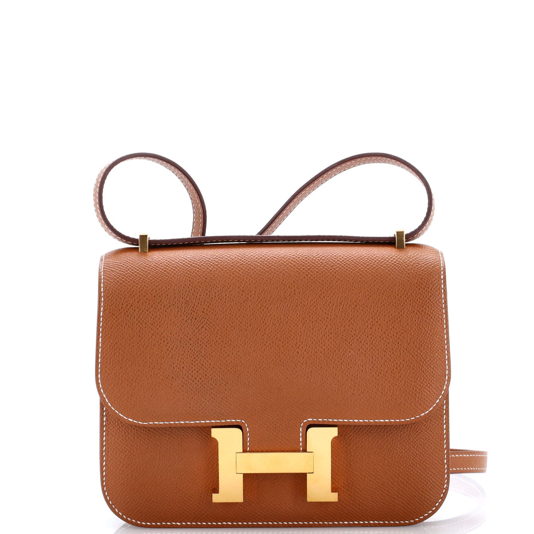 Pre-Owned Hermes Constance NM Bag Epsom 18, Main, color, Gold