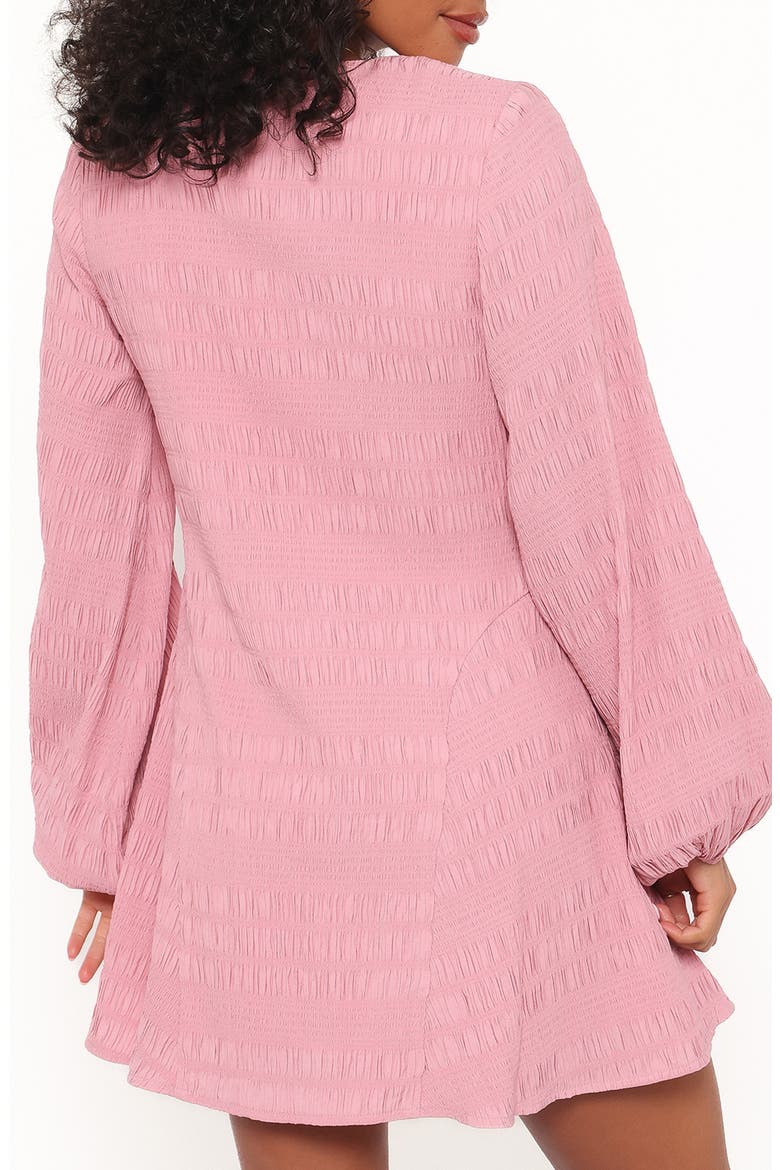 Amaya Smock Detail Long Sleeve Minidress, Alternate, color, PINK