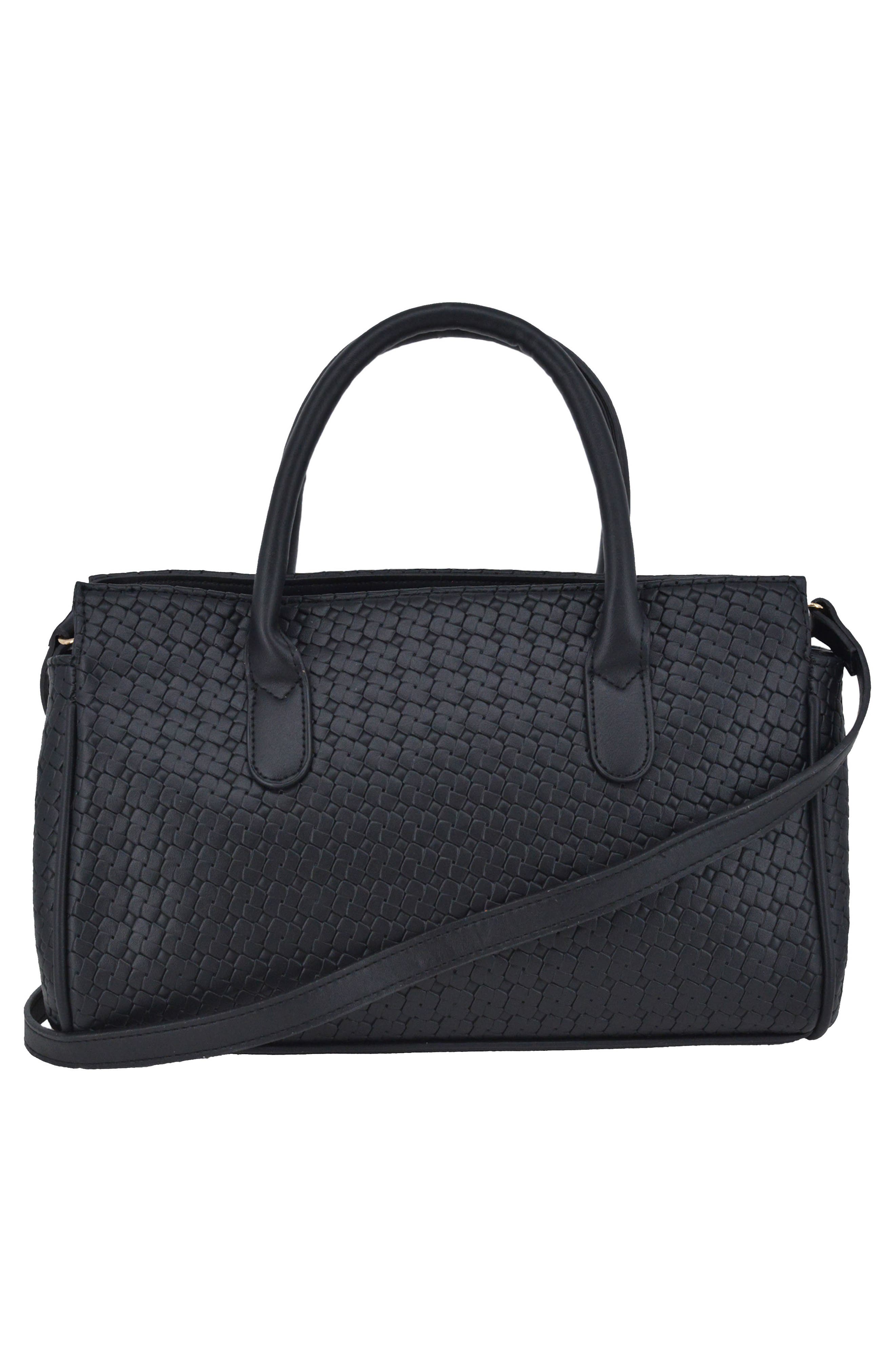 bebe Otto Small Satchel, Alternate, color, Black