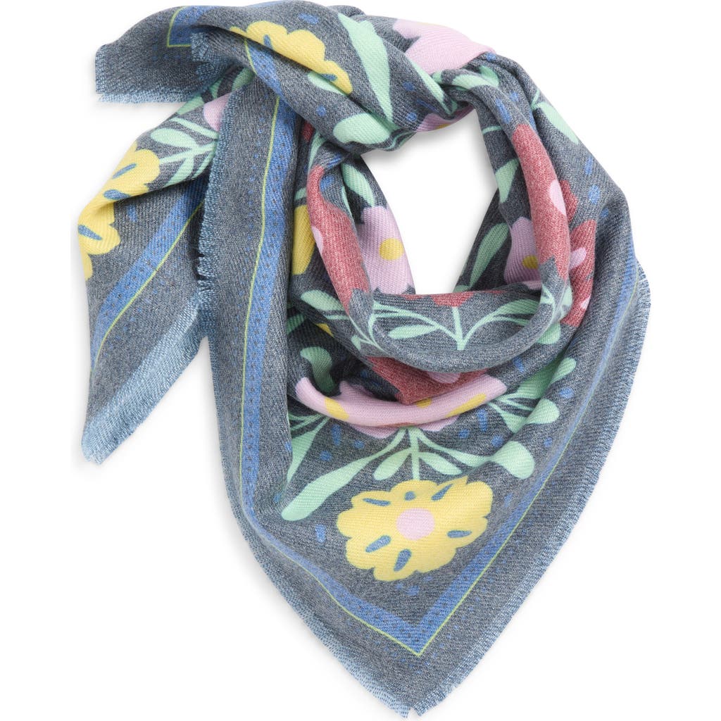 Treasure & Bond Fringe Bandana Scarf In Gray