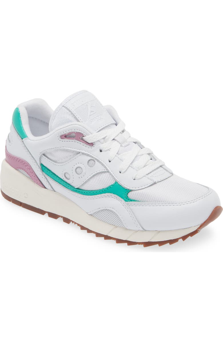 Saucony Shadow 6000 Running Shoe, Main, color, White/ Aqua