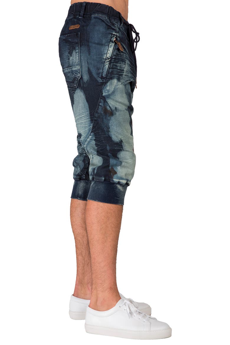 Denim Wash Capri Joggers, Alternate, color, STRIKER