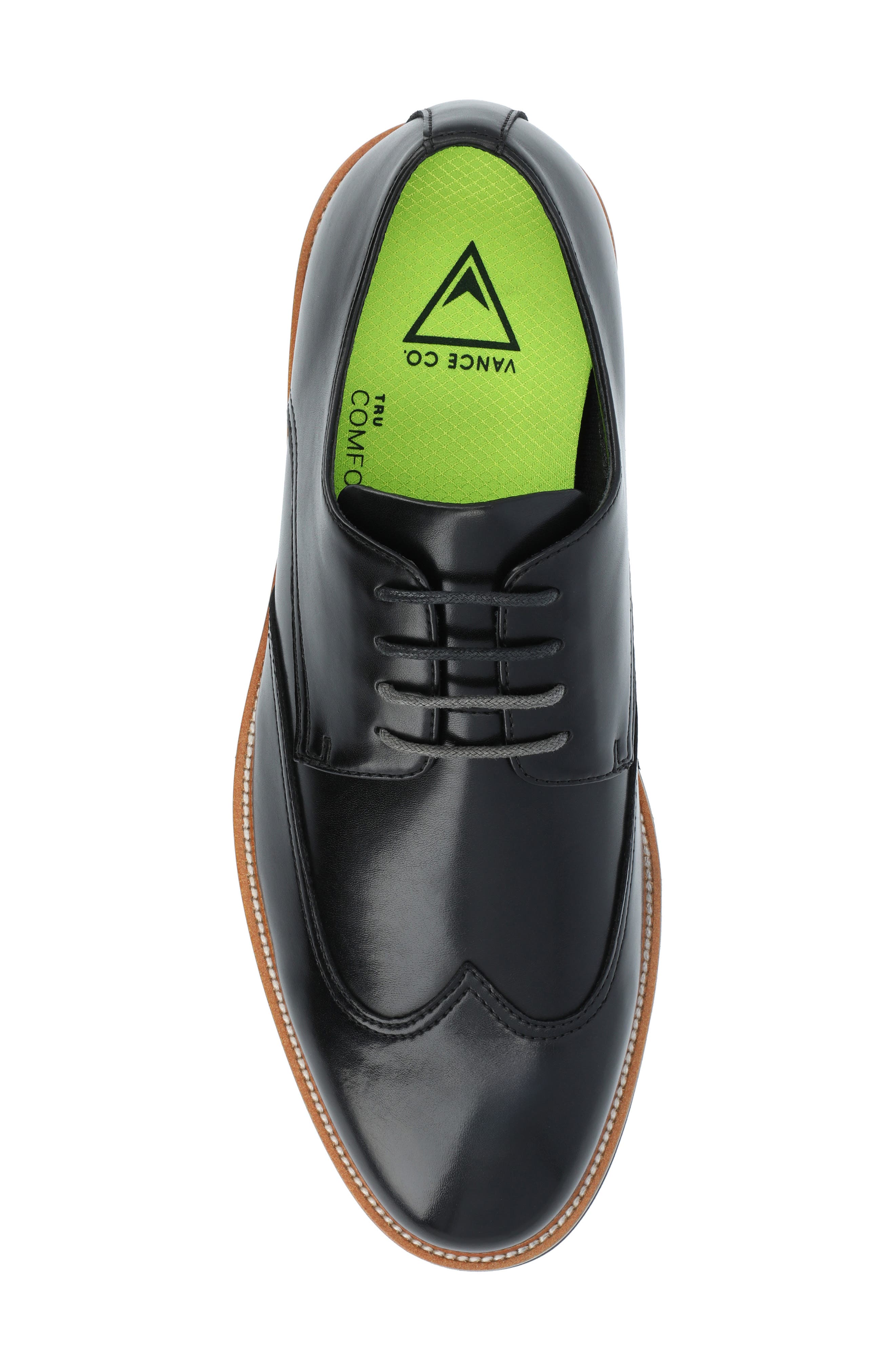 VANCE CO Evander Tru Comfort Wingtip Derby, Alternate, color, Black