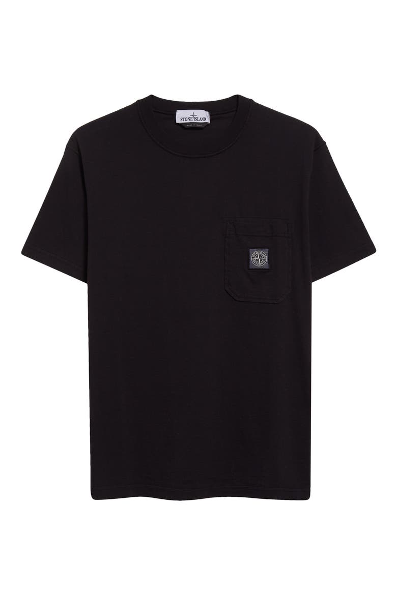 Compass Logo Patch Organic Cotton Pocket T-Shirt, Alternate, color, BLACK