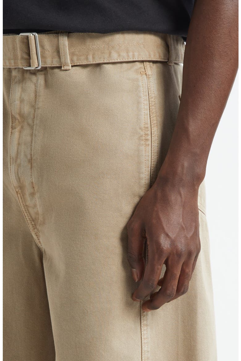 Lemaire Twisted Seam Belted Denim Shorts (Men) | Nordstrom