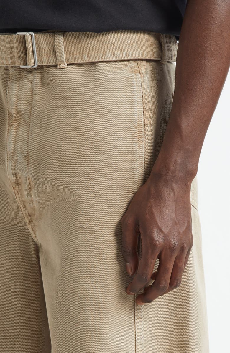 Lemaire Twisted Seam Belted Denim Shorts, Alternate, color, 