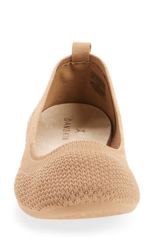 Danskin Knit Ballerina Flat In Camel