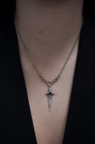 Disturbia Sica Sword Sterling Silver Necklace