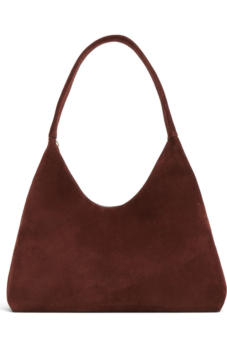 Mansur Gavriel Candy Suede Shoulder Bag, Main, color, Chocolate