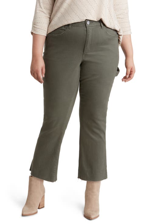 'Ab'Solution Skyrise Raw Hem Barely Bootcut Jeans (Laurel Wreath) (Plus) (Nordstrom Exclusive)