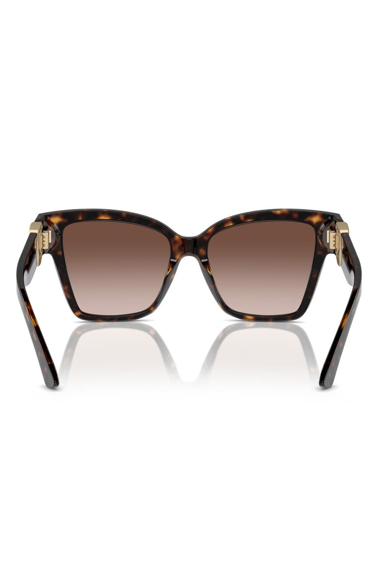 Dolce&Gabbana 54mm Gradient Square Sunglasses, Alternate, color, Havana