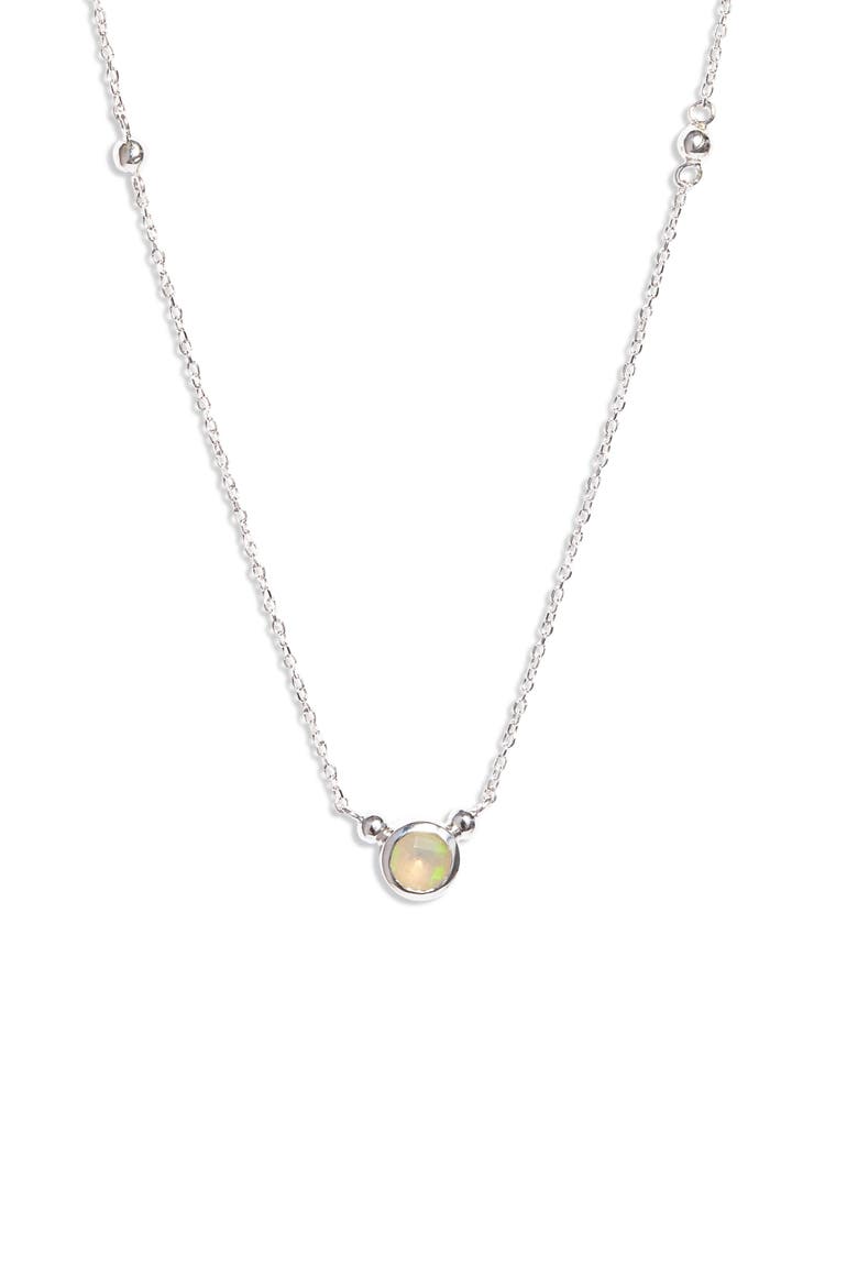 Bonheur Bubbling Brook Station Necklace, Main, color, OPAL