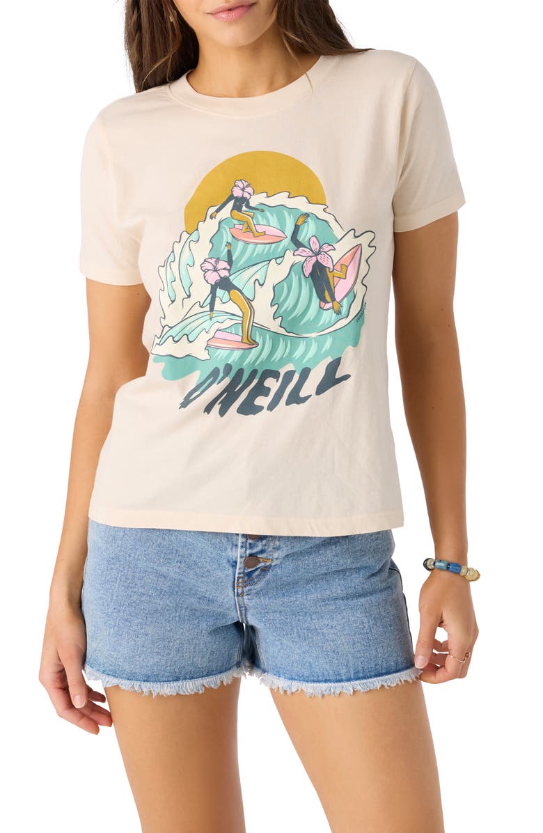 O'Neill Hibiscus Head Cotton Graphic T-Shirt, Main, color, 