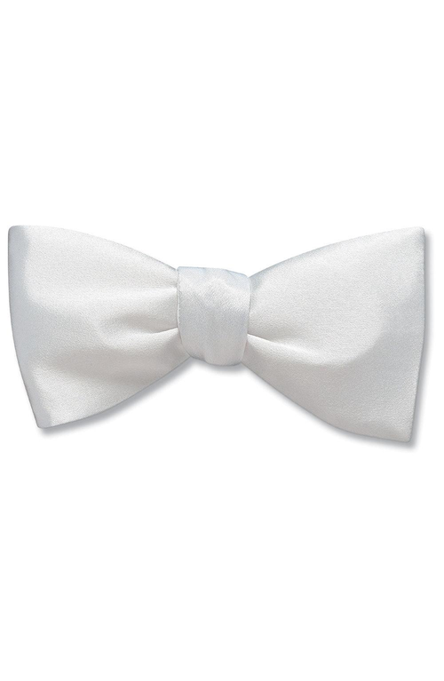 Beau Ties Of Vermont White Charmeuse Bow Tie In White