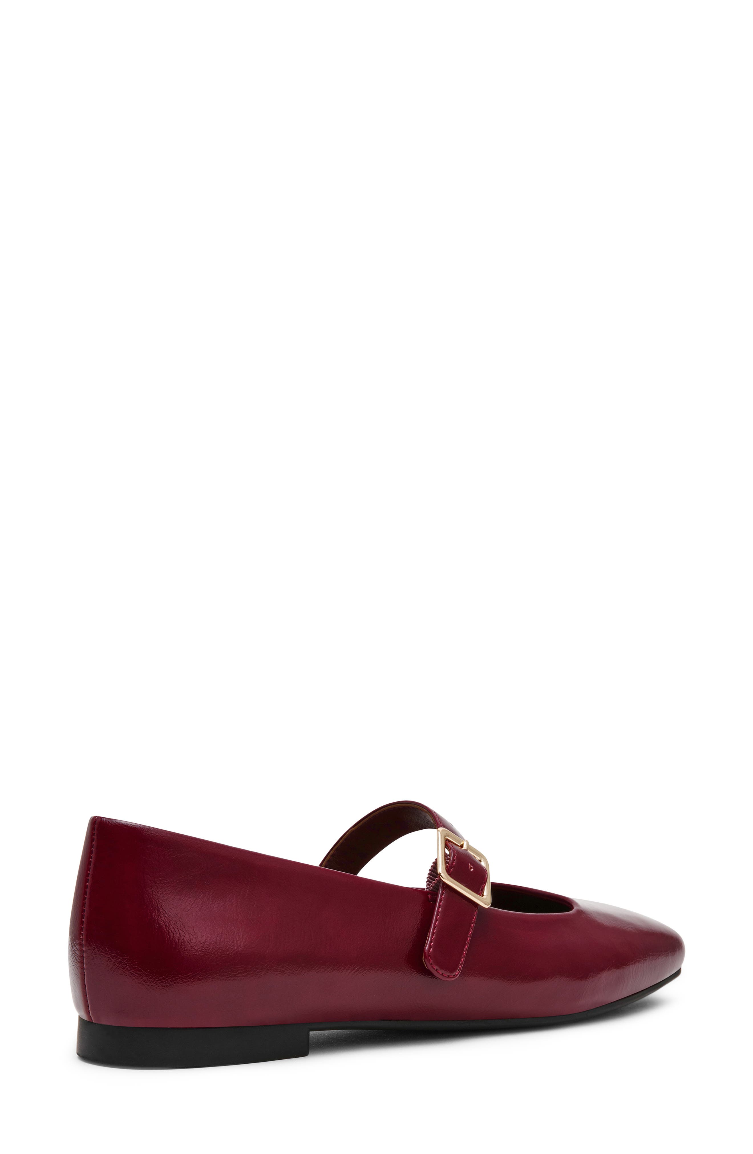 Mabel Mary Jane Flat, Alternate, color, BORDEAUX CRINKLE
