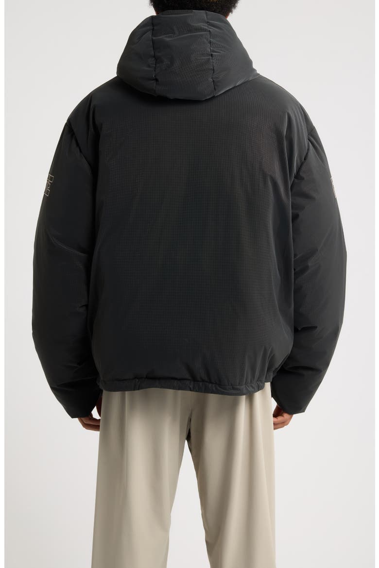 Hooded Down Jacket, Alternate, color, BLACK
