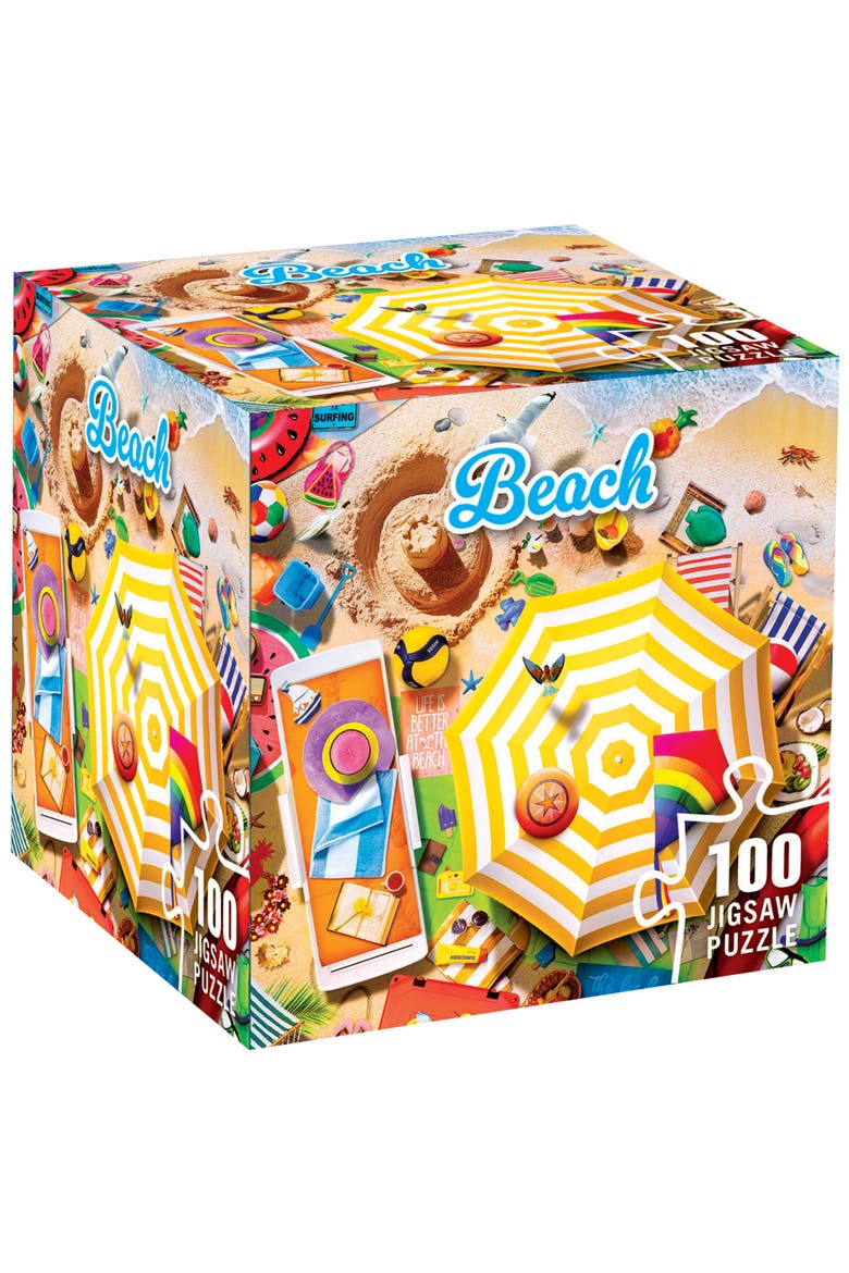 Beach 100 Piece Jigsaw Puzzle, Main, color, Multicolor
