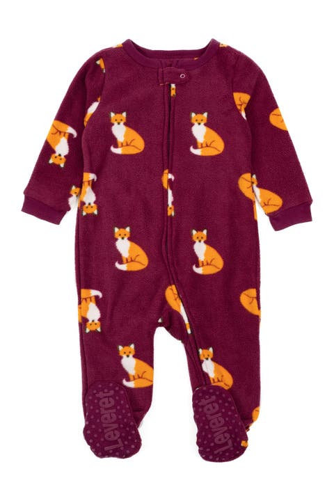 Fox Fleece Footed Pajamas