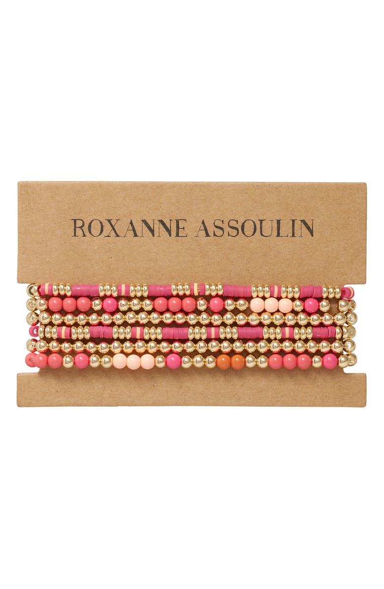 ROXANNE ASSOULIN The Love Bunch Set of 6 Beaded Stretch Bracelets, Main, color, 