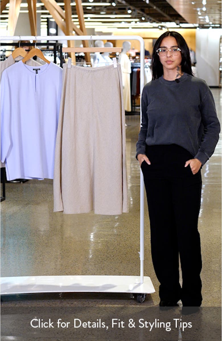 Bias Cut Organic Linen A-Line Skirt, sales video thumbnail
