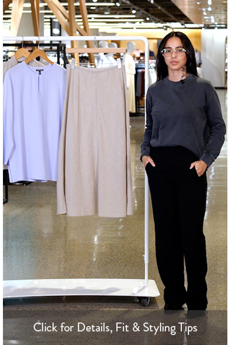 Bias Cut Organic Linen A-Line Skirt video