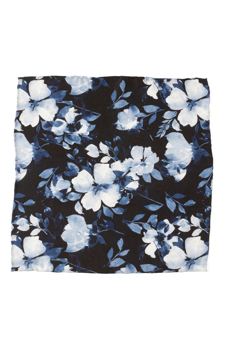 Cufflinks, Inc. Painted Floral Pocket Square, Alternate, color, Blue