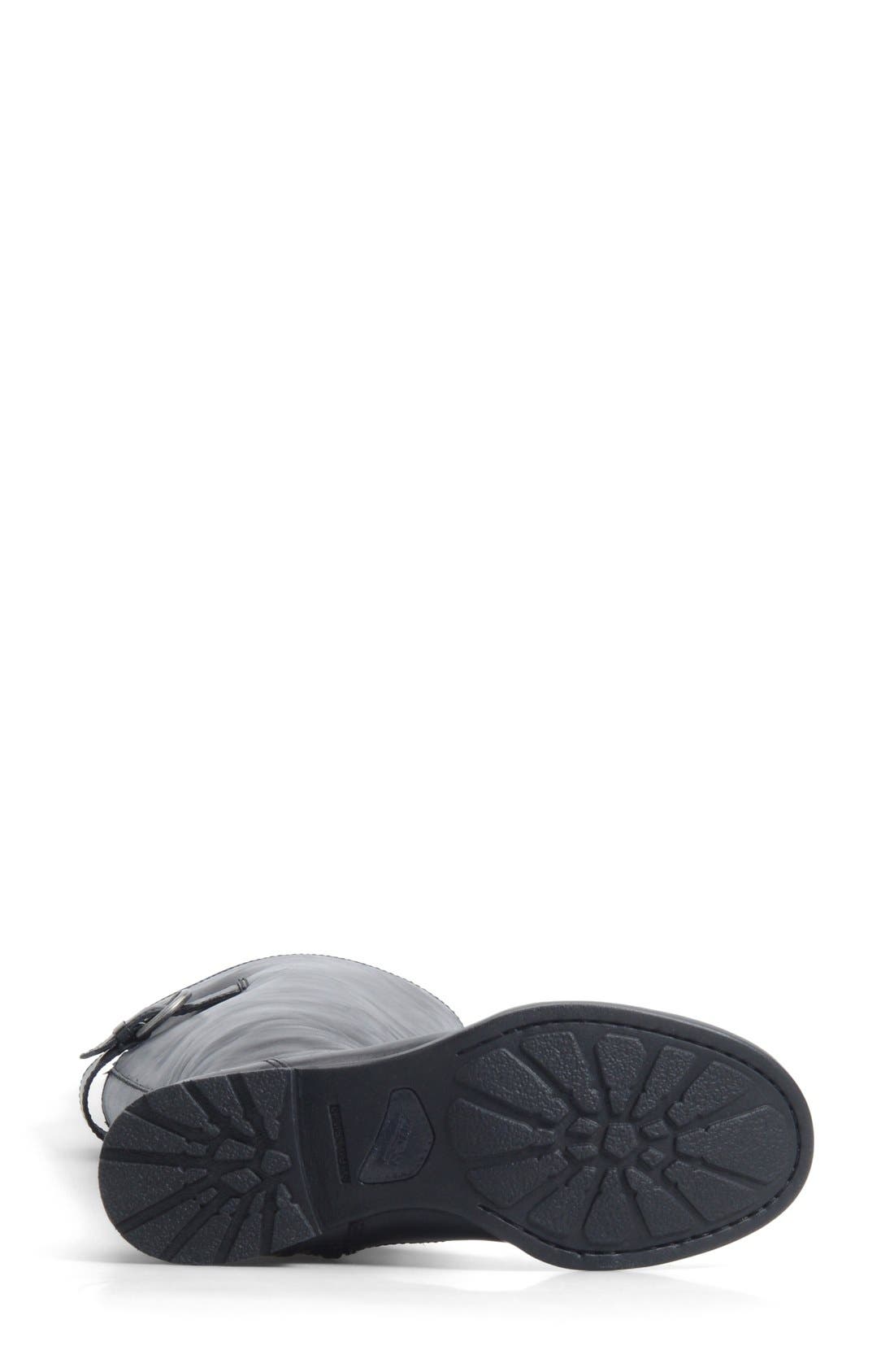 'Lottie' Round Toe Boot, Alternate, color, BLACK