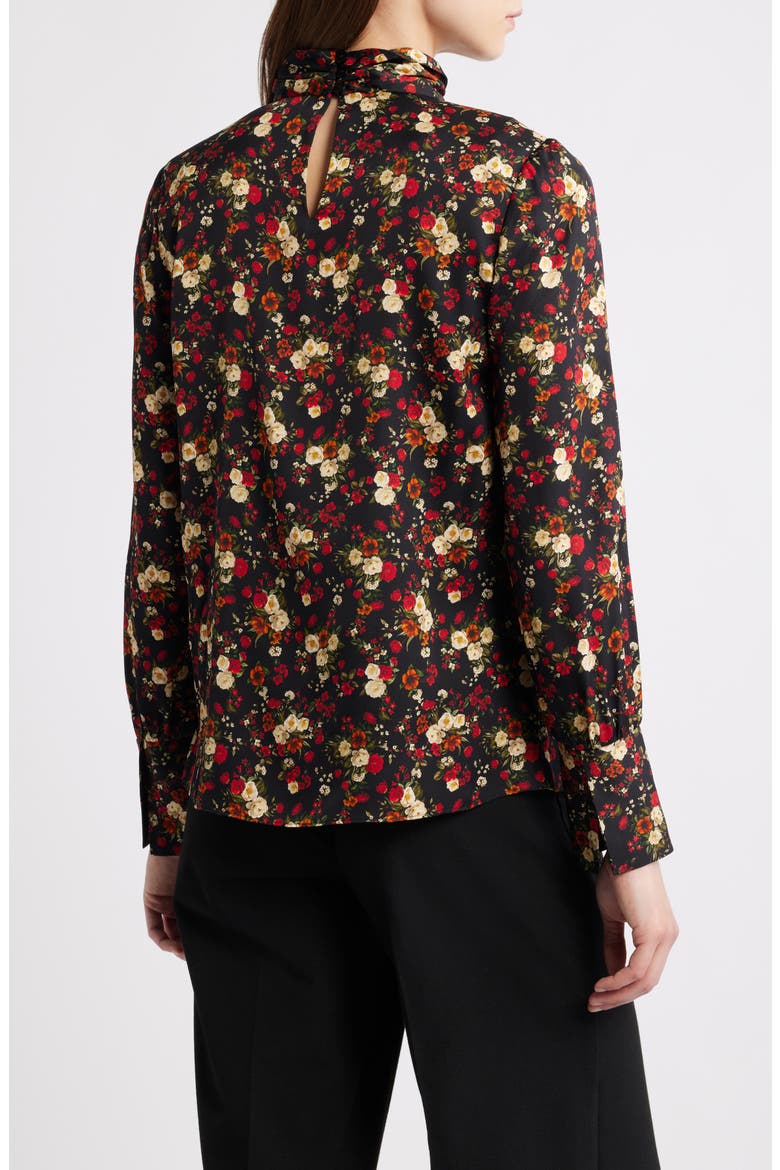 The Lola Stretch Silk Top, Alternate, color, LOVESTRUCK BLACK