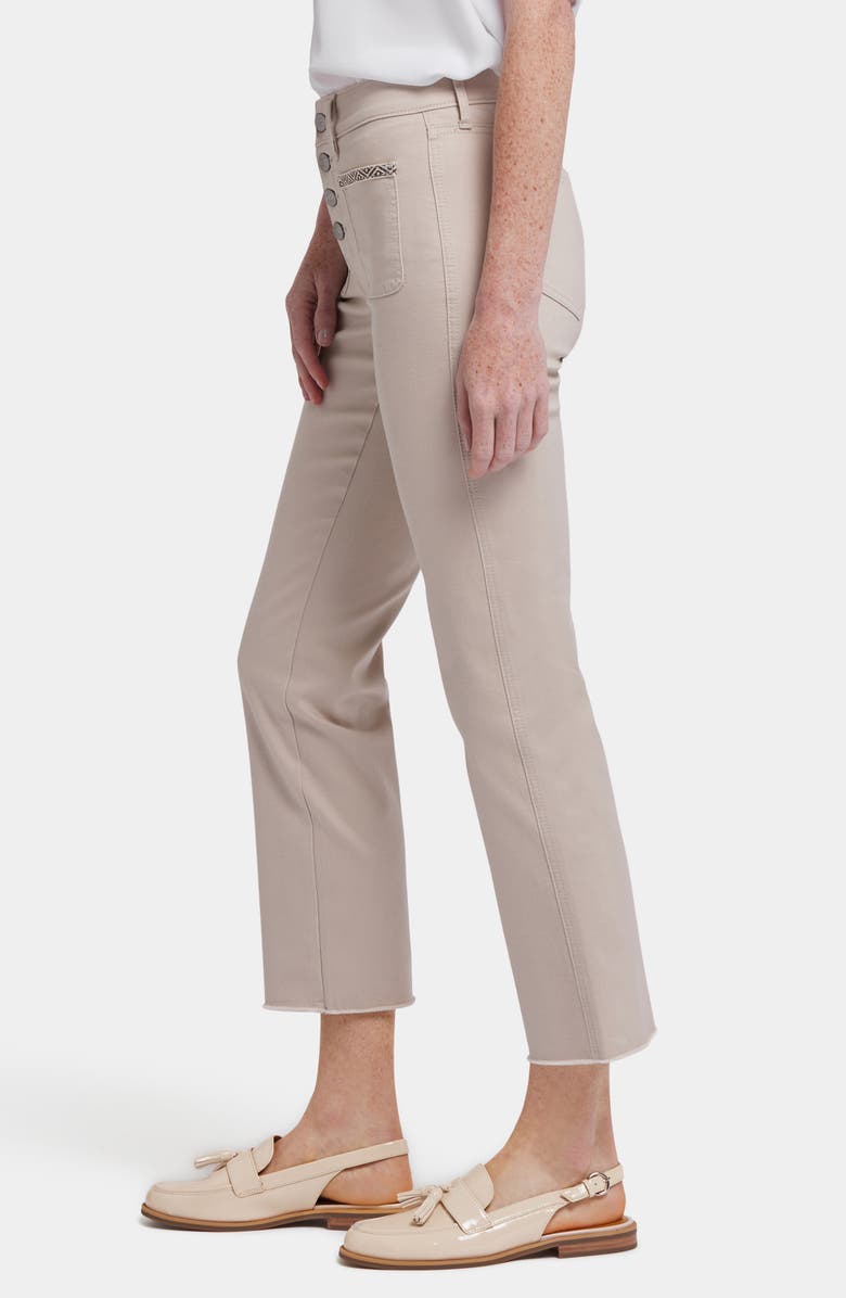 NYDJ Marilyn High Waist Geo Tape Pocket Detail Ankle Jeans, Alternate, color, Feather