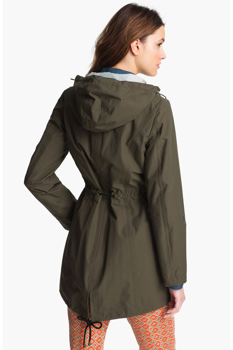 Packable Water Repellent Anorak, Alternate, color, KHAKI/ MINT