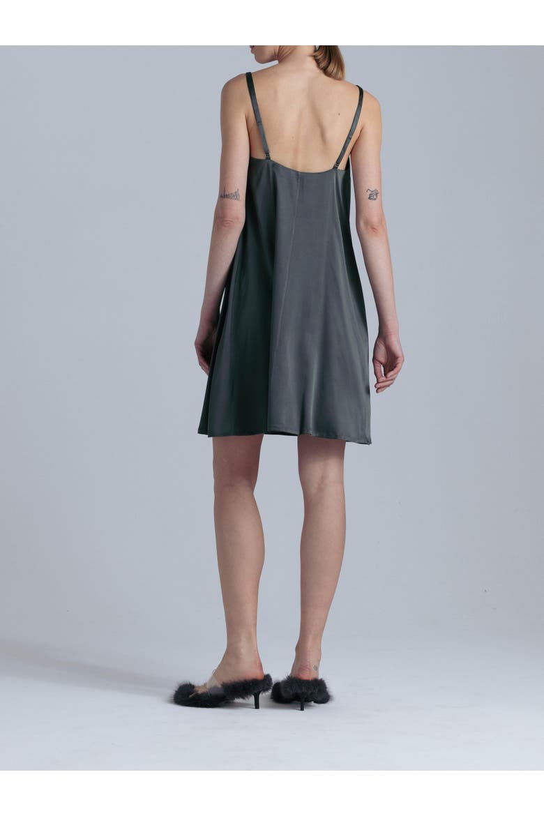 Aphrodite Silk Midi Dress, Alternate, color, Rich Green
