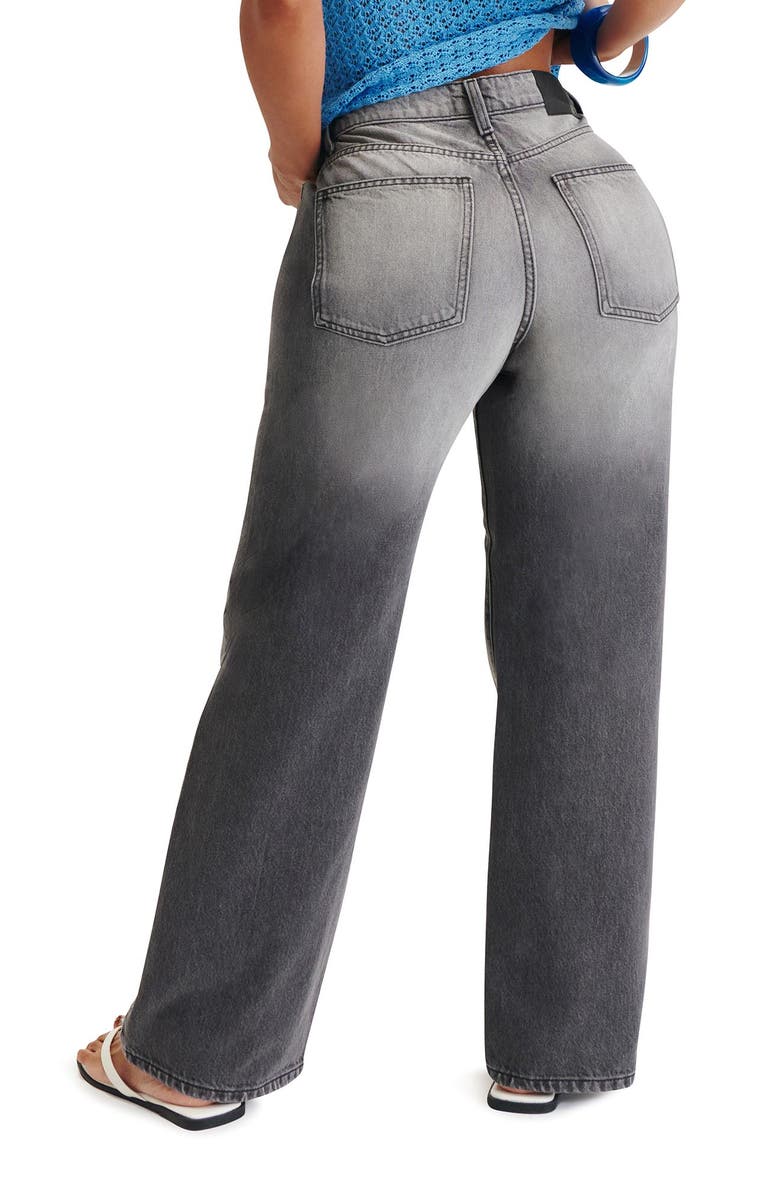 Cotton On Women's Curvy 91 Straight Jean, Alternate, color, Echo Grey