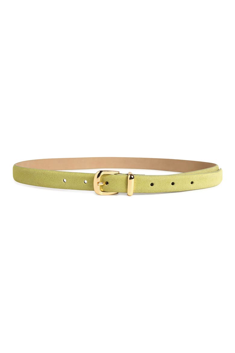 Skinny Suede Belt, Alternate, color, WAX YELLOW