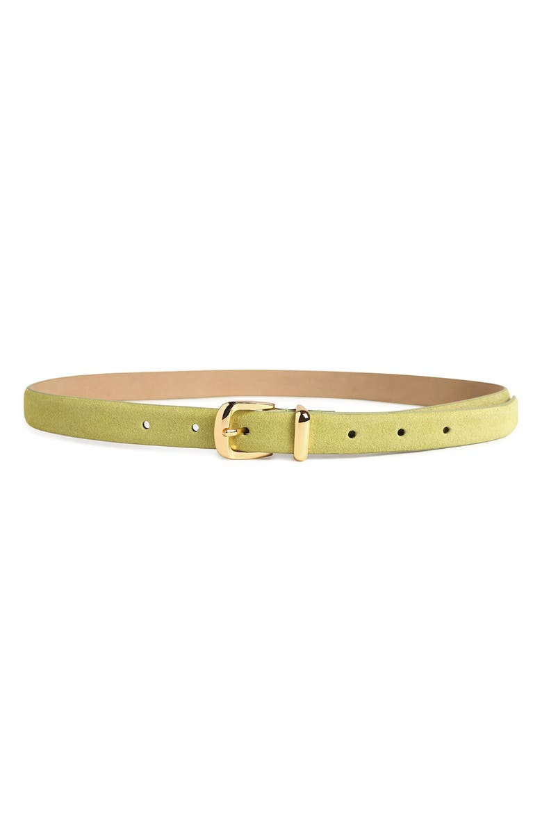 Favorite Daughter Skinny Suede Belt, Alternate, color, Wax Yellow