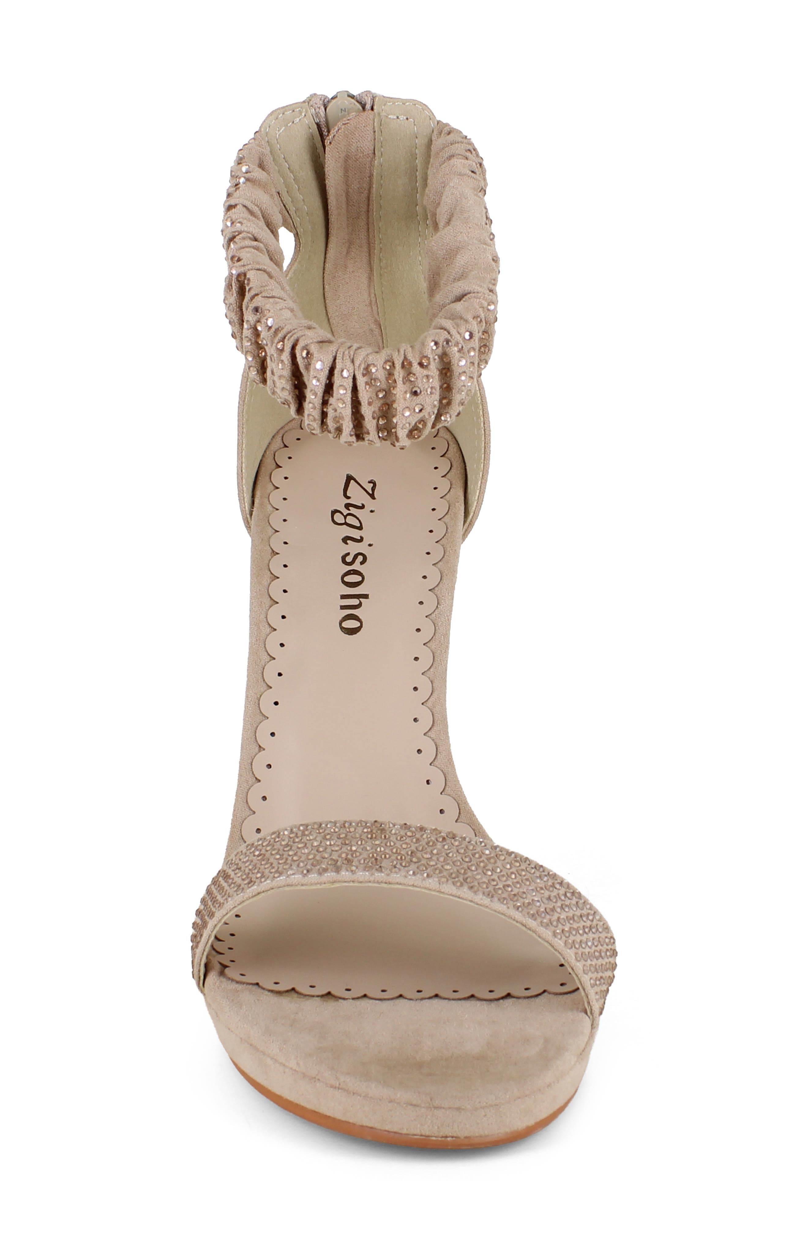Ankle Strap Stiletto Sandal, Alternate, color, BEIGE SUEDETTE
