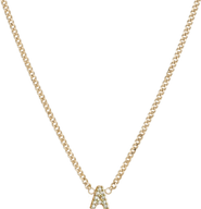 CUFFED BY NANO Pavé Initial 14k Gold Filled Necklace