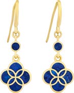 Jan Leslie Petal Gemstone With 18K Gold Overlay Sterling Drop Earring