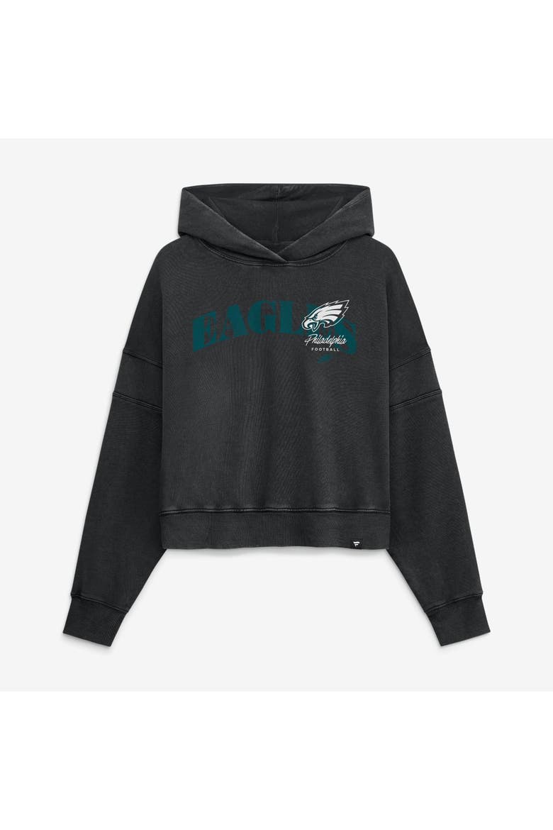 Women's Fanatics Black Philadelphia Eagles Counter Run Pullover Hoodie, Main, color, Black
