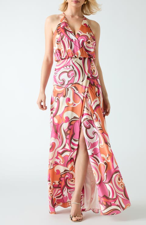 Carmen Sleeveless Halter Maxi Dress