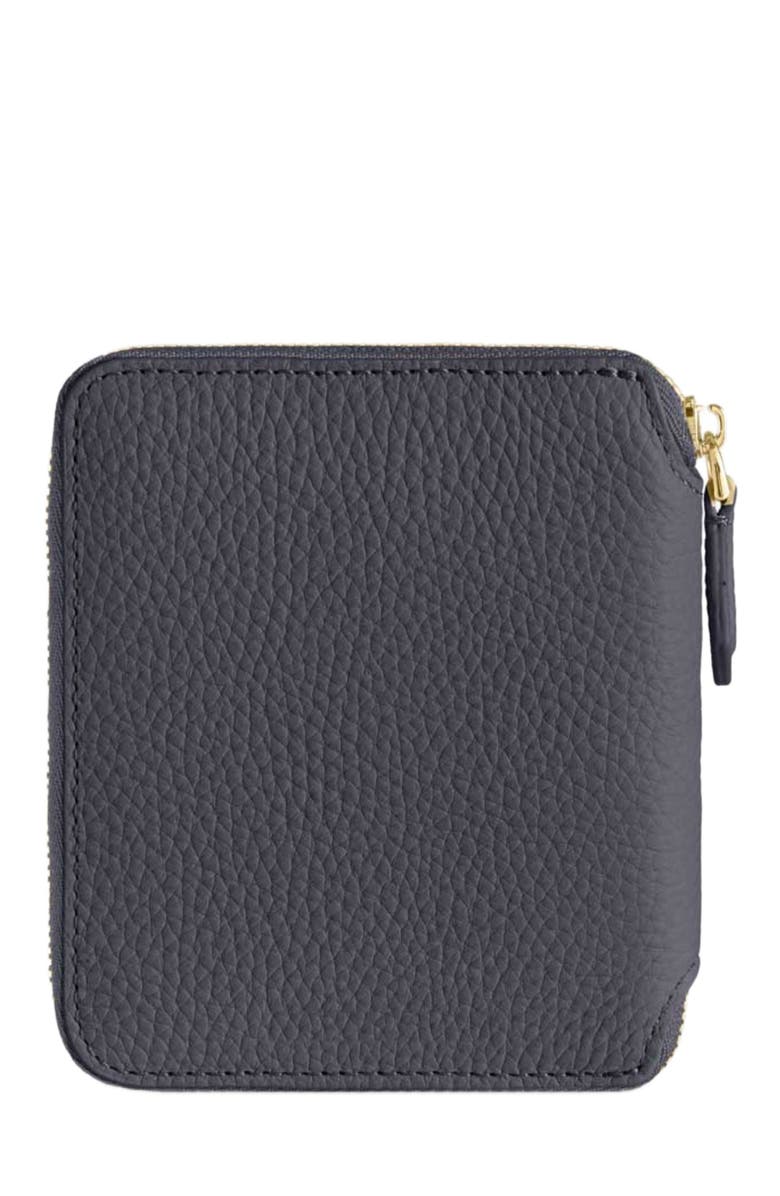 MAISON de SABRÉ Small Leather Zip Around Wallet, Alternate, color, Graphite Sky