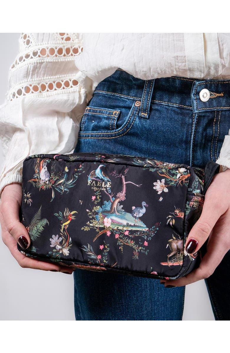 Fable England Wonderland Wash Bag, Alternate, color, Black