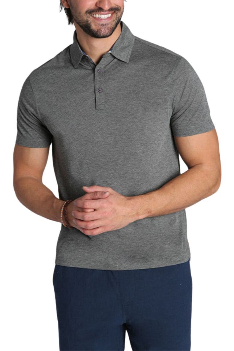 Stretch Polo, Main, color, CHARCOAL