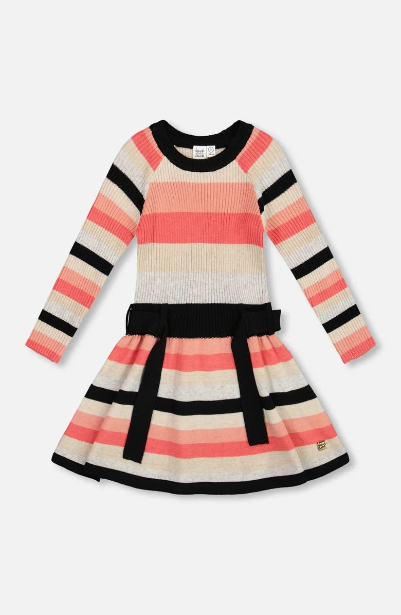 Deux par Deux Striped Knit Dress, Main, color,