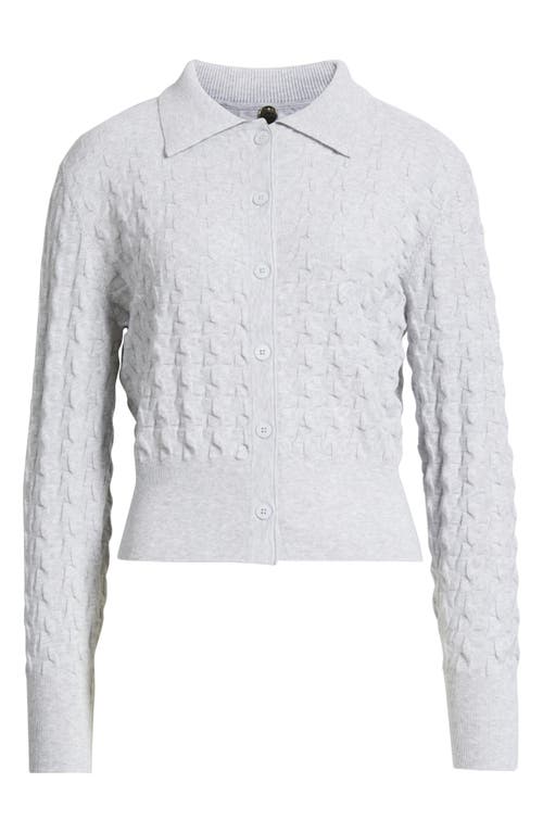Margaret O'leary Marley Button Front Cotton Cardigan In Blue