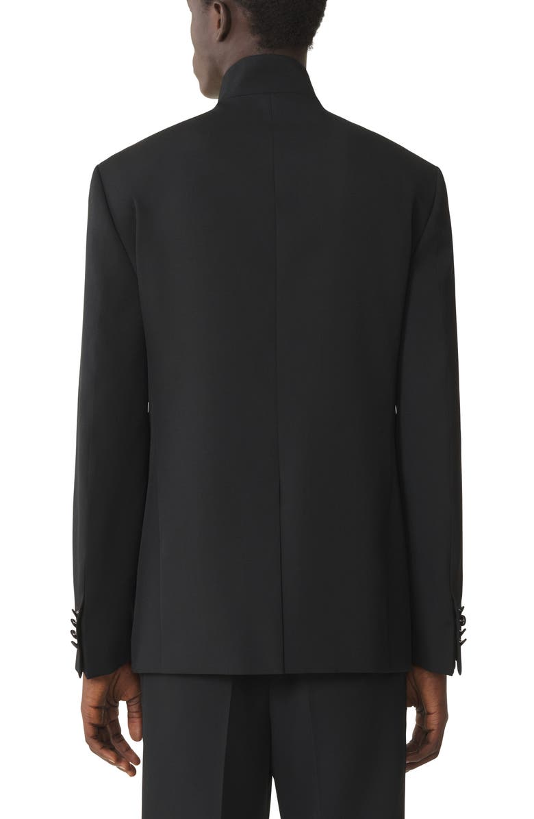 Lanvin Black Wool Jacket With Stand-Up Collar, Alternate, color, Black